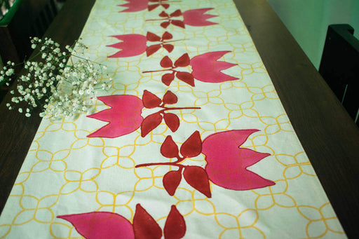 earthan-table-linen-set-hand-block-printing-gulabi-bougainvillea