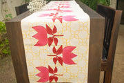 earthan-table-runner-cotton-handblock-print-gulabi-bougainvillea