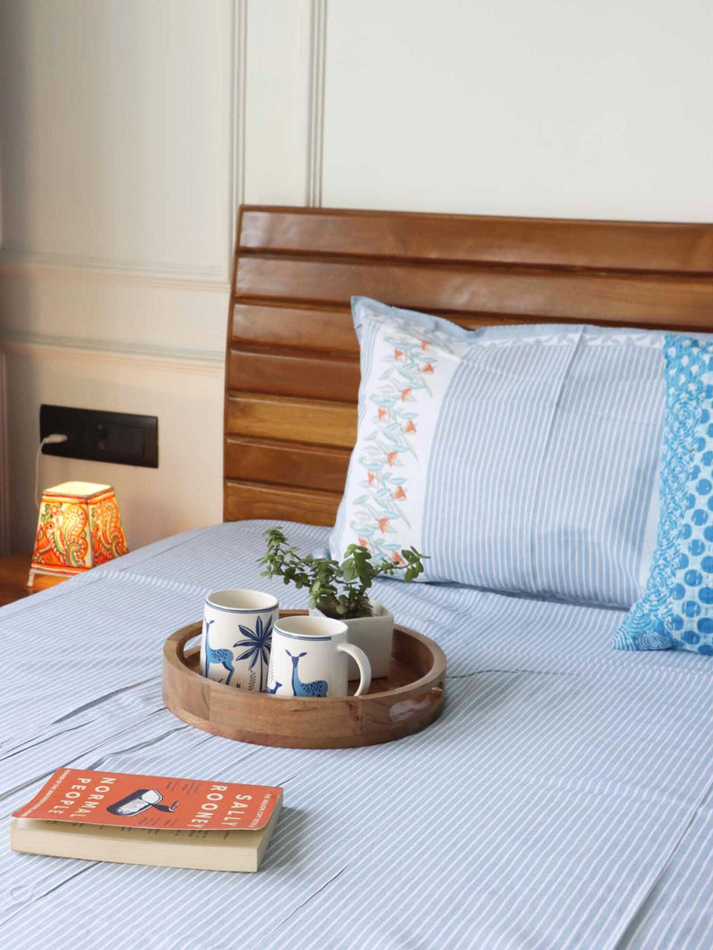 local-kala-sadagi-blue-flat-i-fitted-bedsheet-108x108-inches