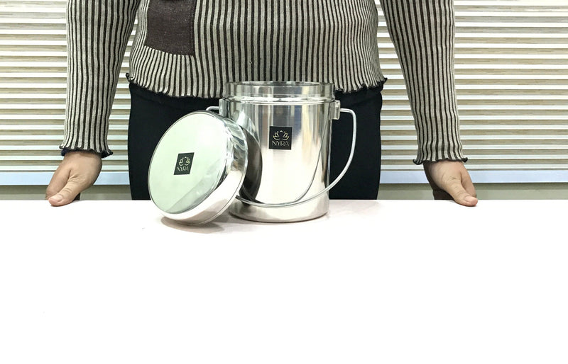 Stainless Steel Milk Pot with Lid (Dolchi/Barni) – Milk Pot