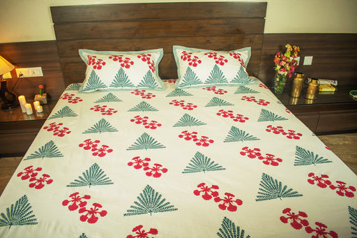 earthan-bedsheet-and-pillow-cases-handblock-print-gulmohar-galore