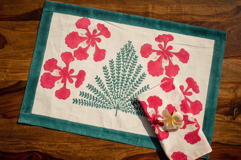earthan-table-linen-set-hand-block-printing-gulmohar