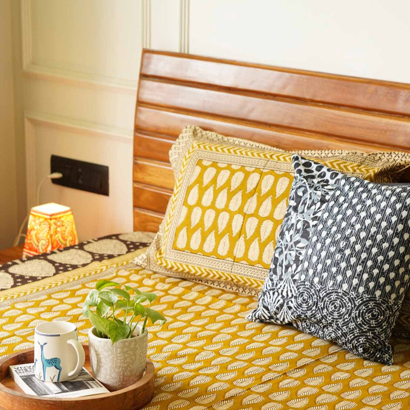 local-kala-kalamkari-mustard-leaf-flat-i-fitted-bedsheet-90x108-inches