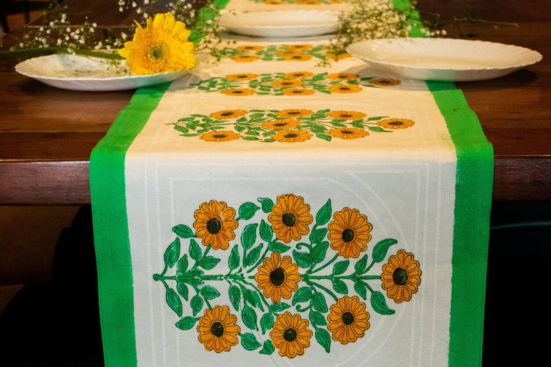 earthan-table-runner-cotton-handblock-print-surajmukhi