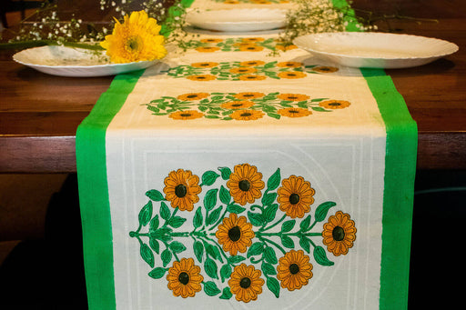 earthan-table-runner-cotton-handblock-print-surajmukhi