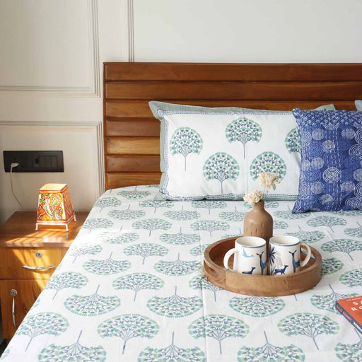 local-kala-peacock-green-flat-i-fitted-bedsheet-108x108-inches