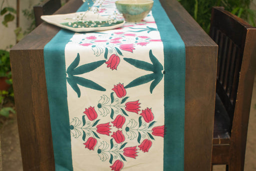 earthan-table-runner-cotton-handblock-print-tulip-phool