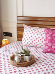 local-kala-pink-bird-handblock-bedsheet-108x108-inches