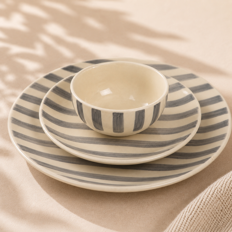 ceramic-kitchen-noir-ivory-stripe-signature-dining-set-dinner-plates-quarter-plates-sweet-bowls