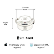 Stainless Steel Round Lunch Box - Stylish, – Storage Container