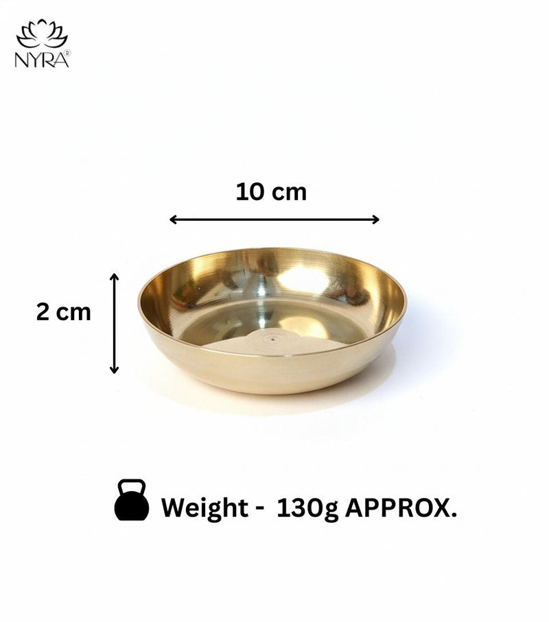 Pure Bronze Kansa Katori/Halwa Bowl/Pudding Plate – Serving Bowl