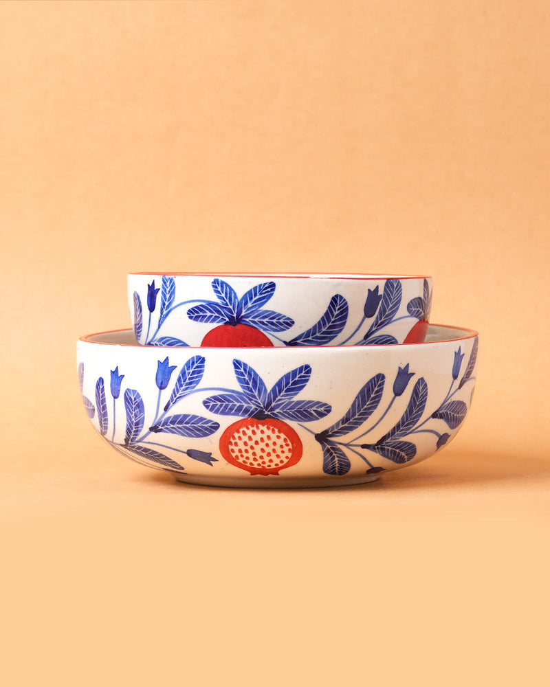 Nurture India Pomegranate Ceramic Bowl Large Small