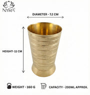 Pure Brass Peetal Designer Glass – Brass Drinking Glass