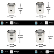 Stainless Steel Multipurpose Kitchen Storage Container/Canister with See-Through Lid