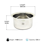 Induction Compatible Stainless Steel Boiling Vessel with Lid – Kitchen Utensil