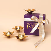 Nurture India Floral Diya Gift Box 0-oz 4-Piece Set