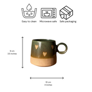 Nurture India Sea Green Hearty Ceramic Mug 15-oz