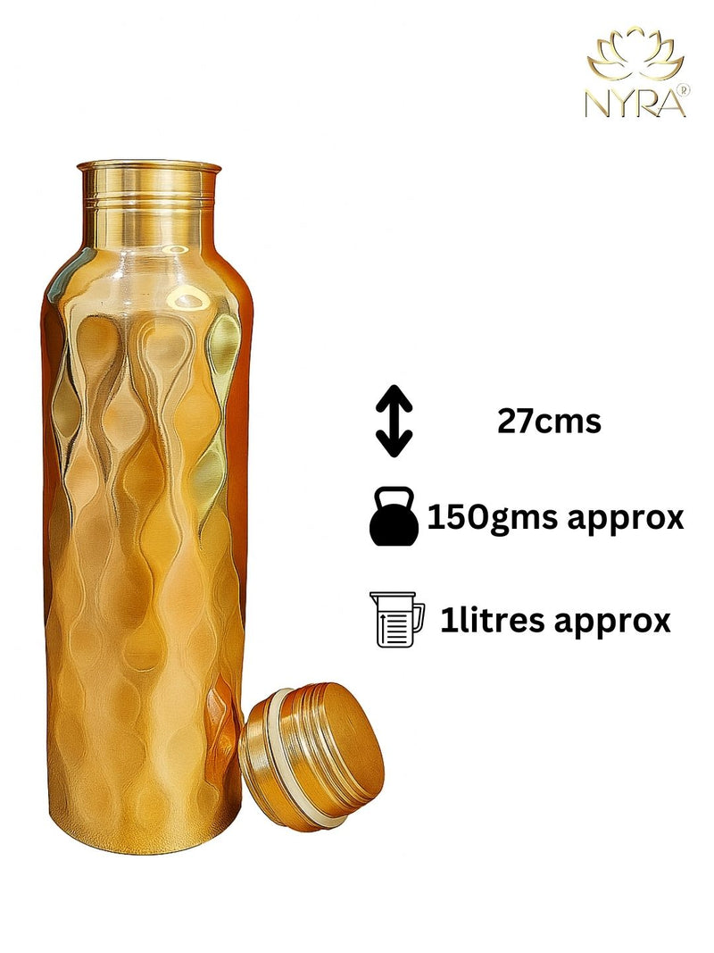 Pure Copper Hammered Water Bottle – Copper Water Bottle
