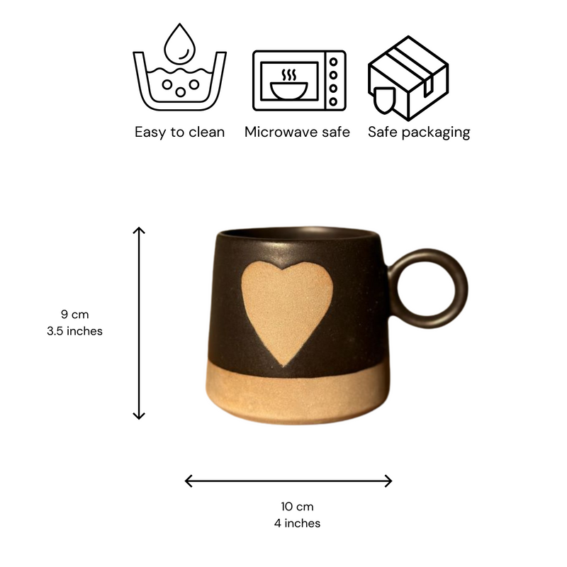 Nurture India Love Happens Here Mug Black 15-oz