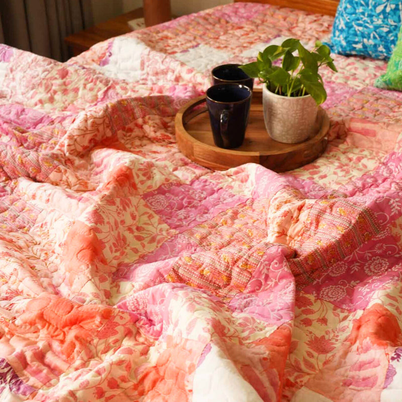 local-kala-rangeela-pink-a-patchwork-reversible-quilted-bedcover-i-comforter-copy