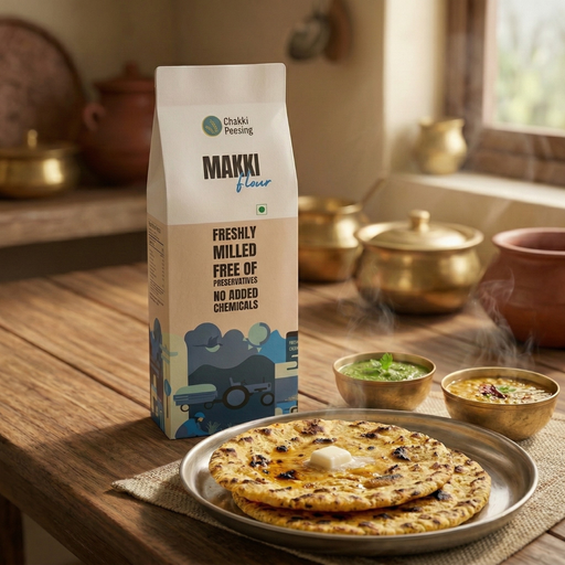 Chakki Peesing Corn Flour (Makki Atta) Ð 2.2 lbs
