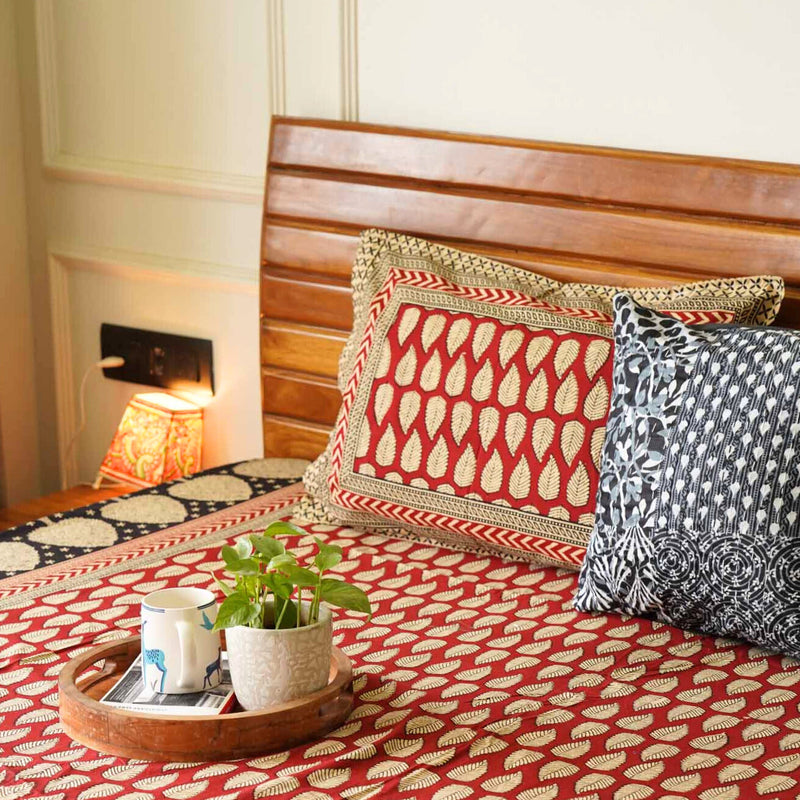 local-kala-kalamkari-red-leaf-flat-i-fitted-bedsheet-90x108-inches