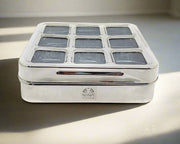 Stainless Steel 9 Compartment Dry fruit/Spice Box – Kitchen Utensil