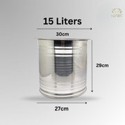 Stainless Steel Atta Storage Container/Box/Drum/Pawali with Airtight Lid – Storage Container