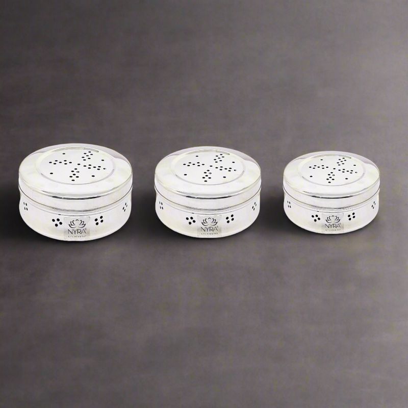 Stainless Steel Multipurpose Storage Container with Air Ventilation Holes