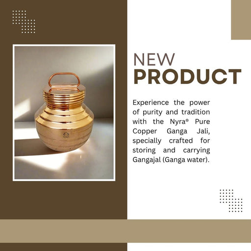 Pure Copper Gangajali with Lid – Pooja Kalash