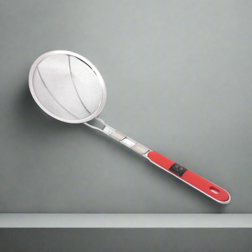 Stainless Steel Deep Fry Strainer with Plastic Handle – Deep Fry Skimmer