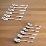 Cutlery Set of 12 Stainless Steel Cutlery - 6 & Forks - 6 