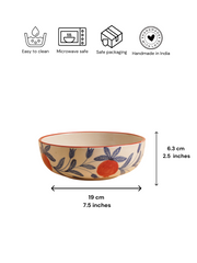 Nurture India Pomegranate Ceramic Serving Bowl Large
