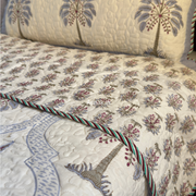 aenak-blue-palm-jaal-handblock-bedsheet-quilted-bedcover-combo-set