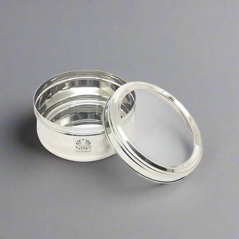 Stainless Steel Belly Box with Transparent Lid – Storage Container