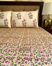 aenak-beige-floral-jaal-handblock-printed-premium-cotton-set-bedsheet