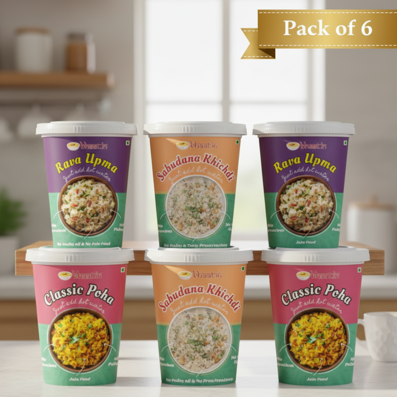 bhaat-in-6-days-breakfast-pack-poha-upma-sabudana-khichdi-dehydrated-just-add-hot-water-ready-to-eat-serves-6