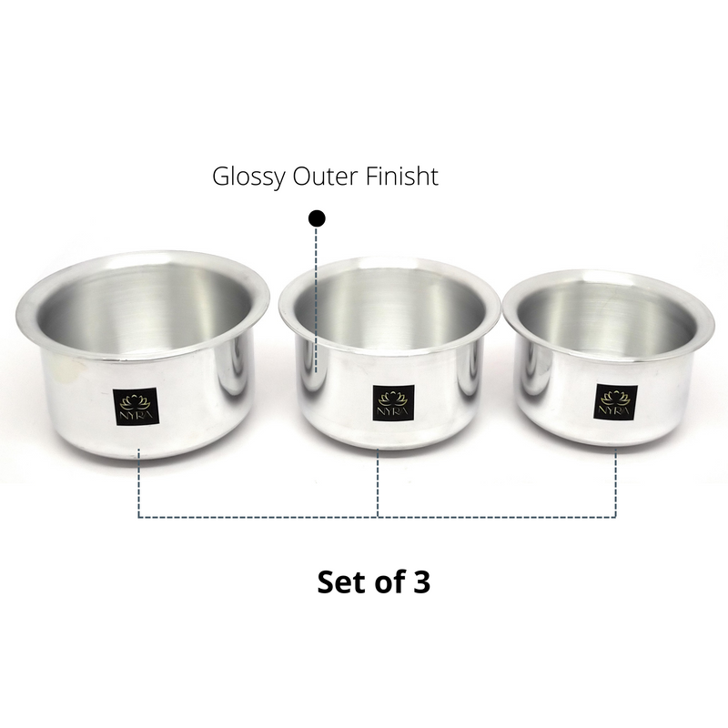 Pure Aluminium Mini Patila Set – Kitchen Utensil