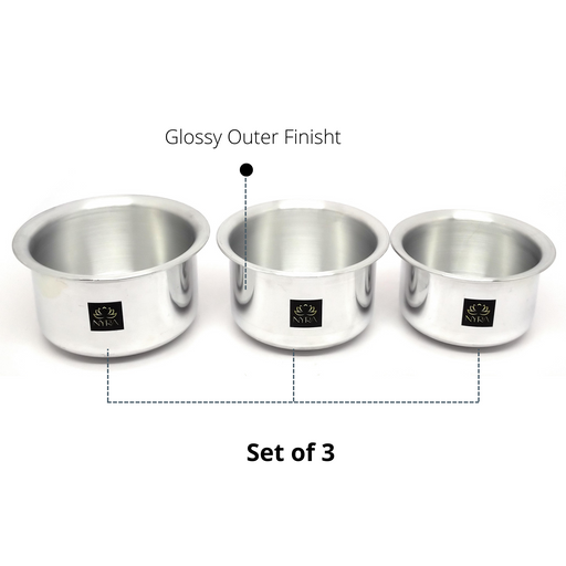 Pure Aluminium Mini Patila Set – Kitchen Utensil