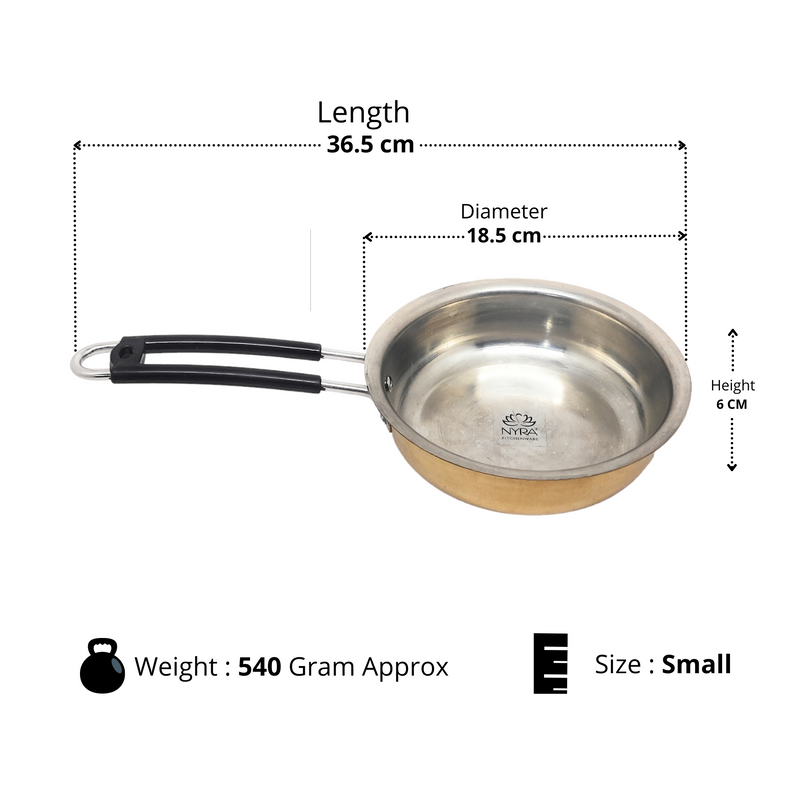 Heavy-Duty Brass Fry Pan (Kalai Coated) – Frying Pan