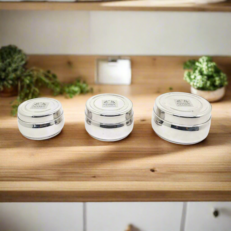 Stainless Steel Mini Containers Set - 3-Piece – Storage Container