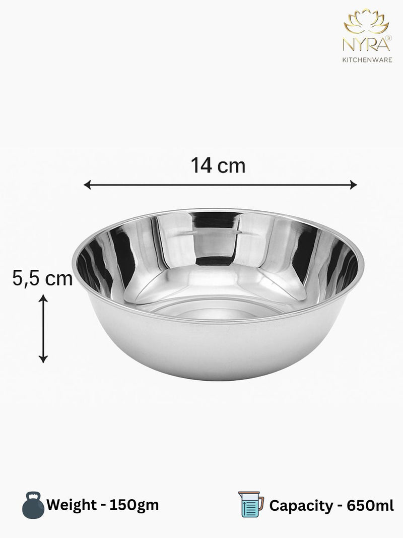 Stainless Steel Round Mixing & Serving Bowl – Serving Bowl