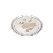 Stainless Steel Quarter Plate/Stainless Steel Flower Design Lazer Print/ – Kitchen Utensil