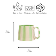 Nurture India Gorgeous Green Ceramic Coffee Cup 7-oz