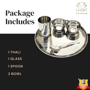 Stainless Steel Premium Thali/Dinner Set of 5-pcs