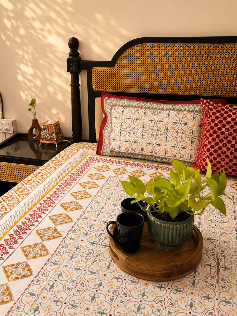 local-kala-b-11-white-flat-i-fitted-bedsheet-108x108-inches