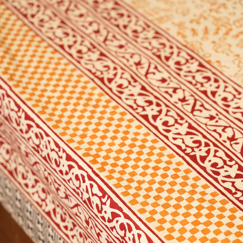 local-kala-hand-block-kalamkari-worli-yellow-bedsheet-90x108-inches