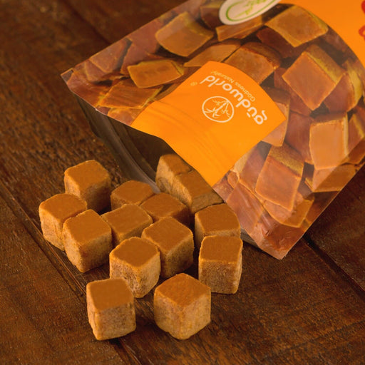 Gudworld Jaggery Cubes – Bite Size Cane Sugar Sweetener (8.82 oz)