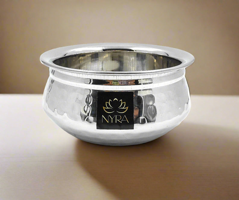 Stainless Steel Hammered Finish Dal Handi – Cooking Handi