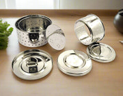 Stainless Steel Round Paneer Mould & Press Set  – Kitchen Utensil